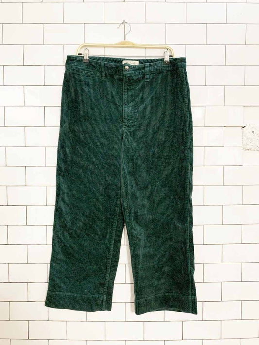 madewell slim emmett chunky cord wide leg crop pants - good market thrift store