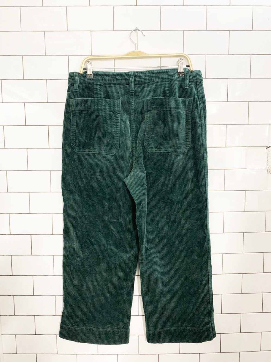 madewell slim emmett chunky cord wide leg crop pants - good market thrift store