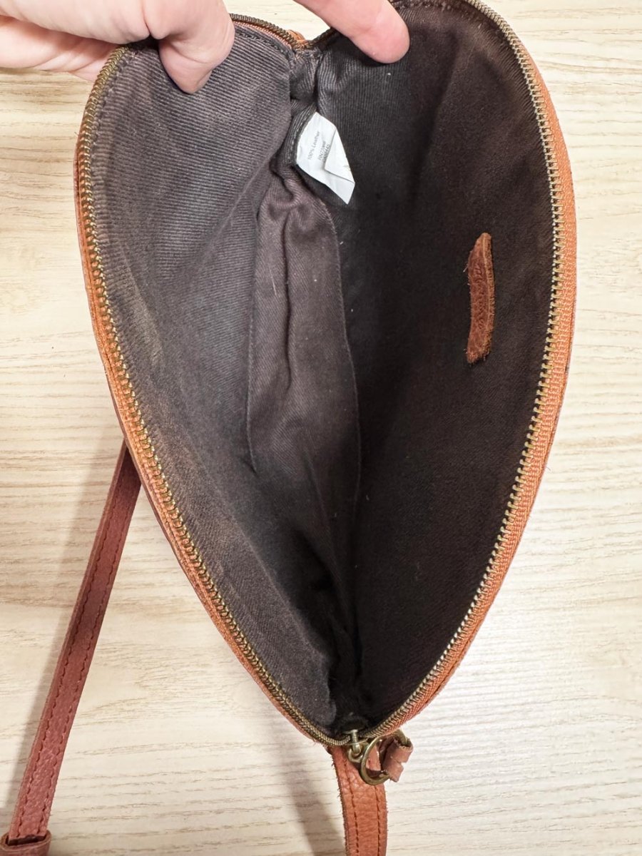 madewell the dakota pebbled rustic leather crossbody bag - good market thrift store