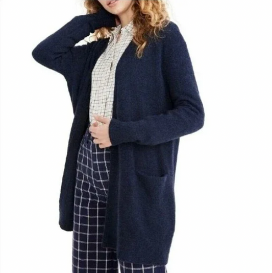 madewell wool-alpaca blend ryder cardigan sweater - size small