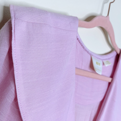 maeve pink austen short sleeve collared blouse - size 2