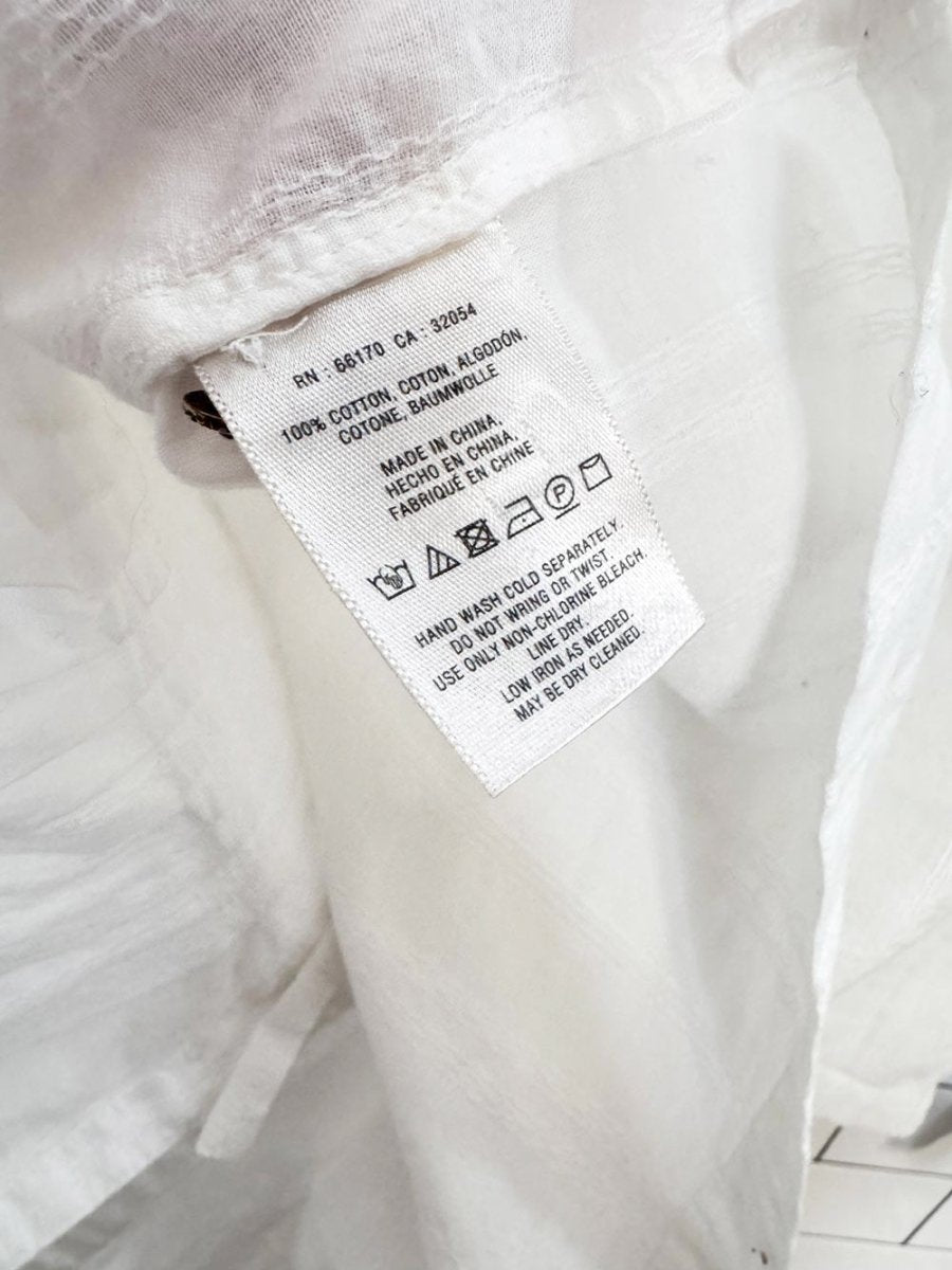 maeve gelise pleated prairie full button blouse | anthropologie - good market thrift store