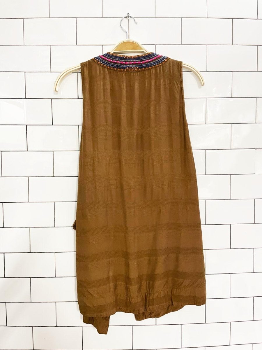 maeve liviana boho wrap sleeveless top | anthropologie - good market thrift store