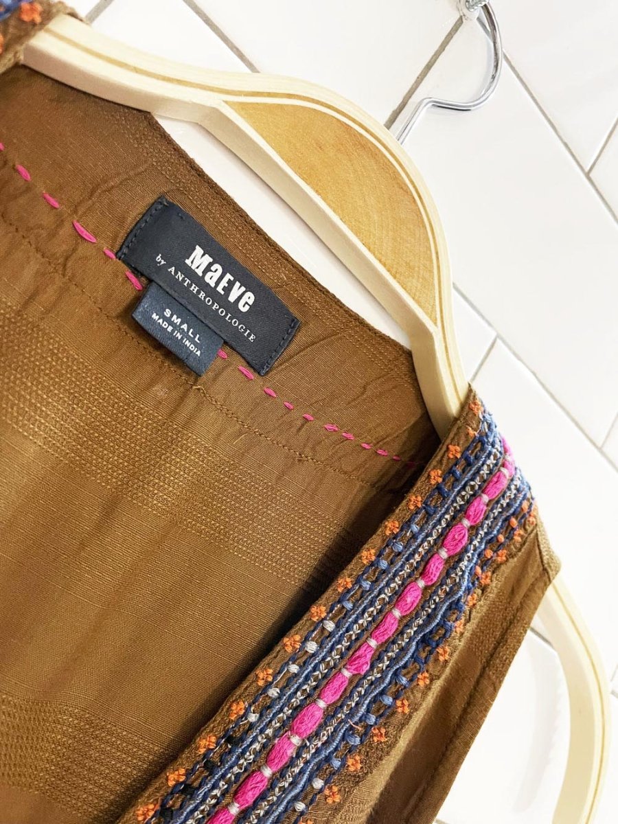 maeve liviana boho wrap sleeveless top | anthropologie - good market thrift store
