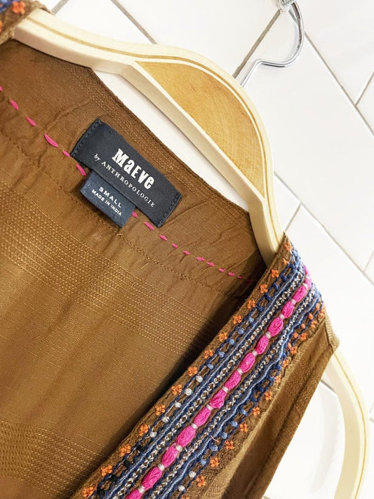 maeve liviana boho wrap sleeveless top | anthropologie - good market thrift store