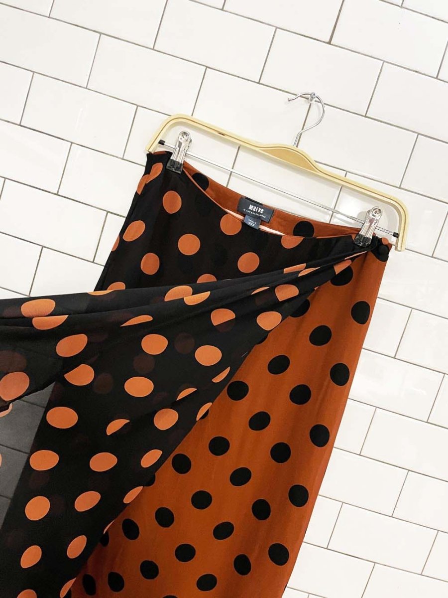 maeve oksana chiffon faux wrap midi skirt | anthropologie - good market thrift store