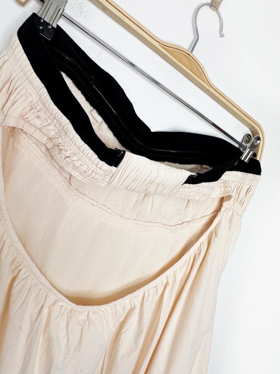maeve strapless open back full midi dress | anthroplogie - good market thrift store