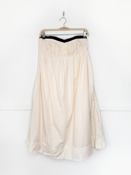maeve strapless open back full midi dress | anthroplogie - good market thrift store