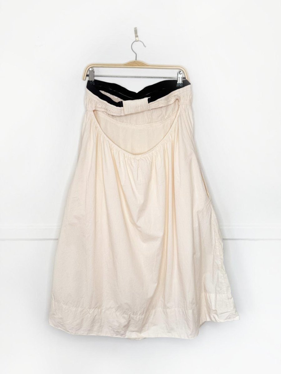 maeve strapless open back full midi dress | anthroplogie - good market thrift store