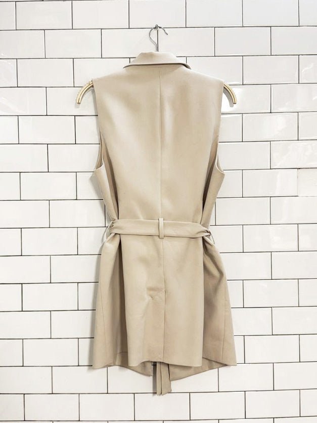 maison d'amélie sleeveless belted blazer | anthropologie - good market thrift store