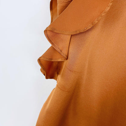 maje tola silk ruffle sleeve tee - size 1