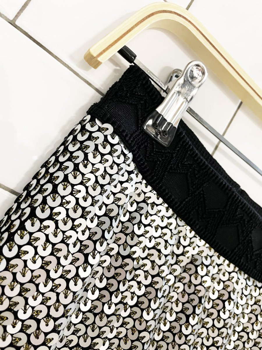 maje jaly sequin pleated midi skirt - good market thrift store