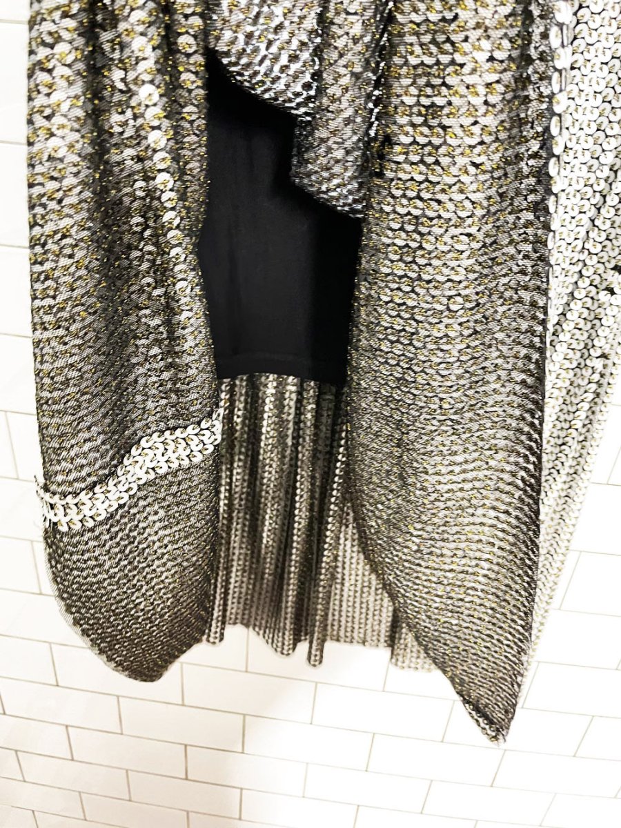 maje jaly sequin pleated midi skirt - good market thrift store