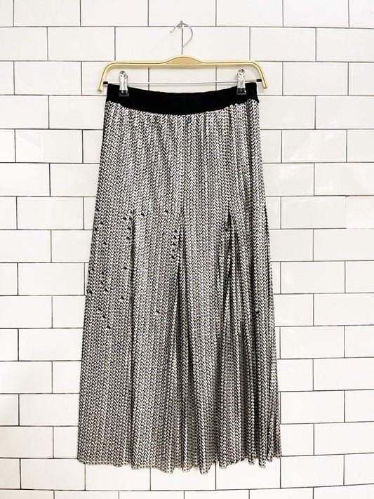 maje jaly sequin pleated midi skirt - good market thrift store