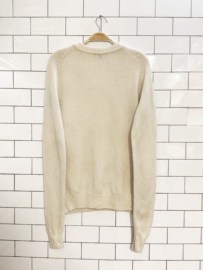 maje wool - cashmere oversized v - neck knit sweater - good market thrift store