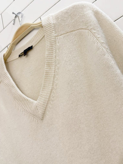 maje wool - cashmere oversized v - neck knit sweater - good market thrift store