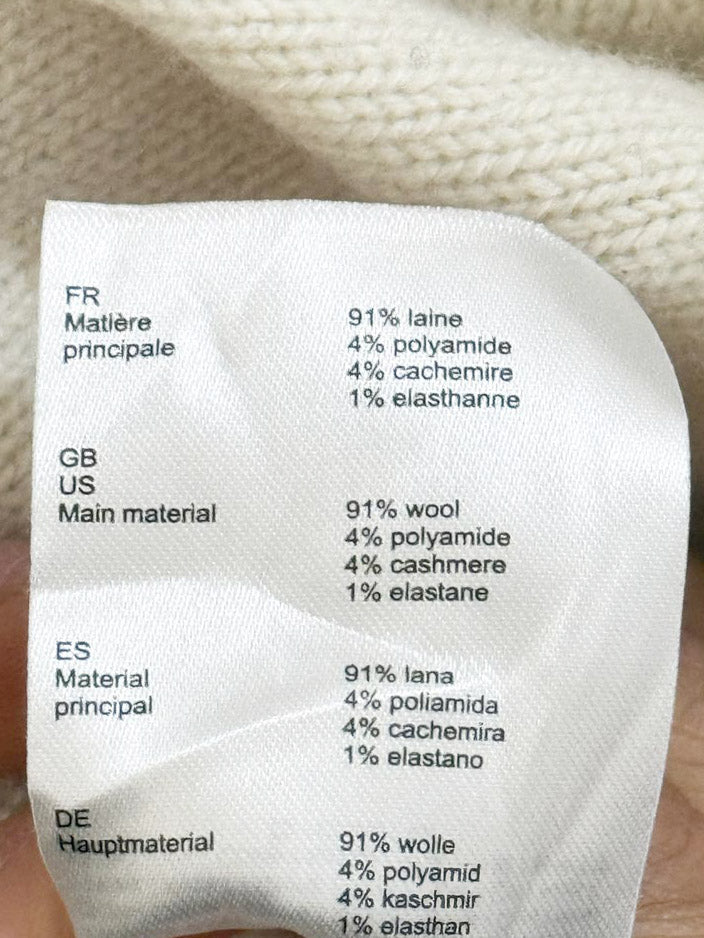 maje wool - cashmere oversized v - neck knit sweater - good market thrift store