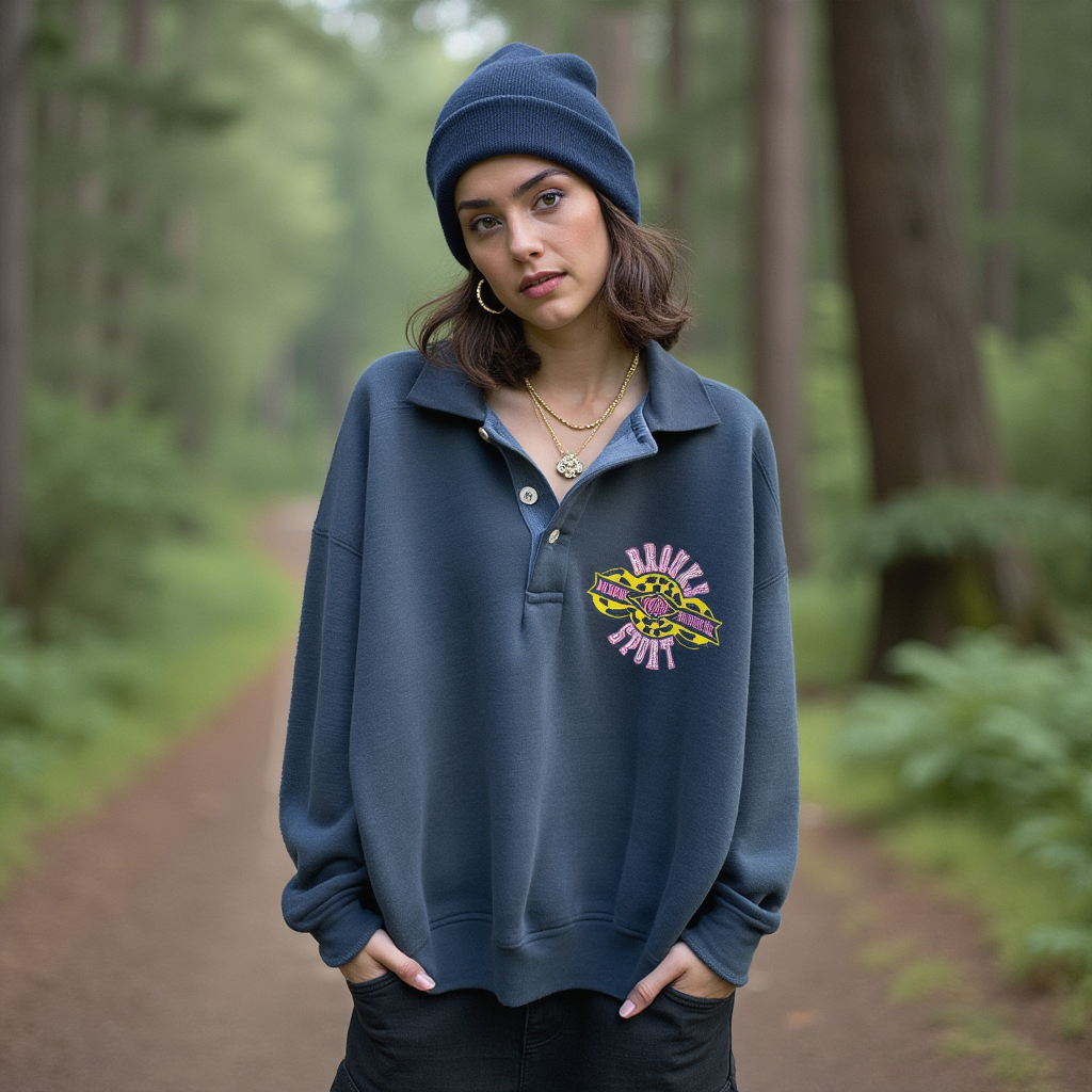 vintage 90s brooks sport NAI collared crew