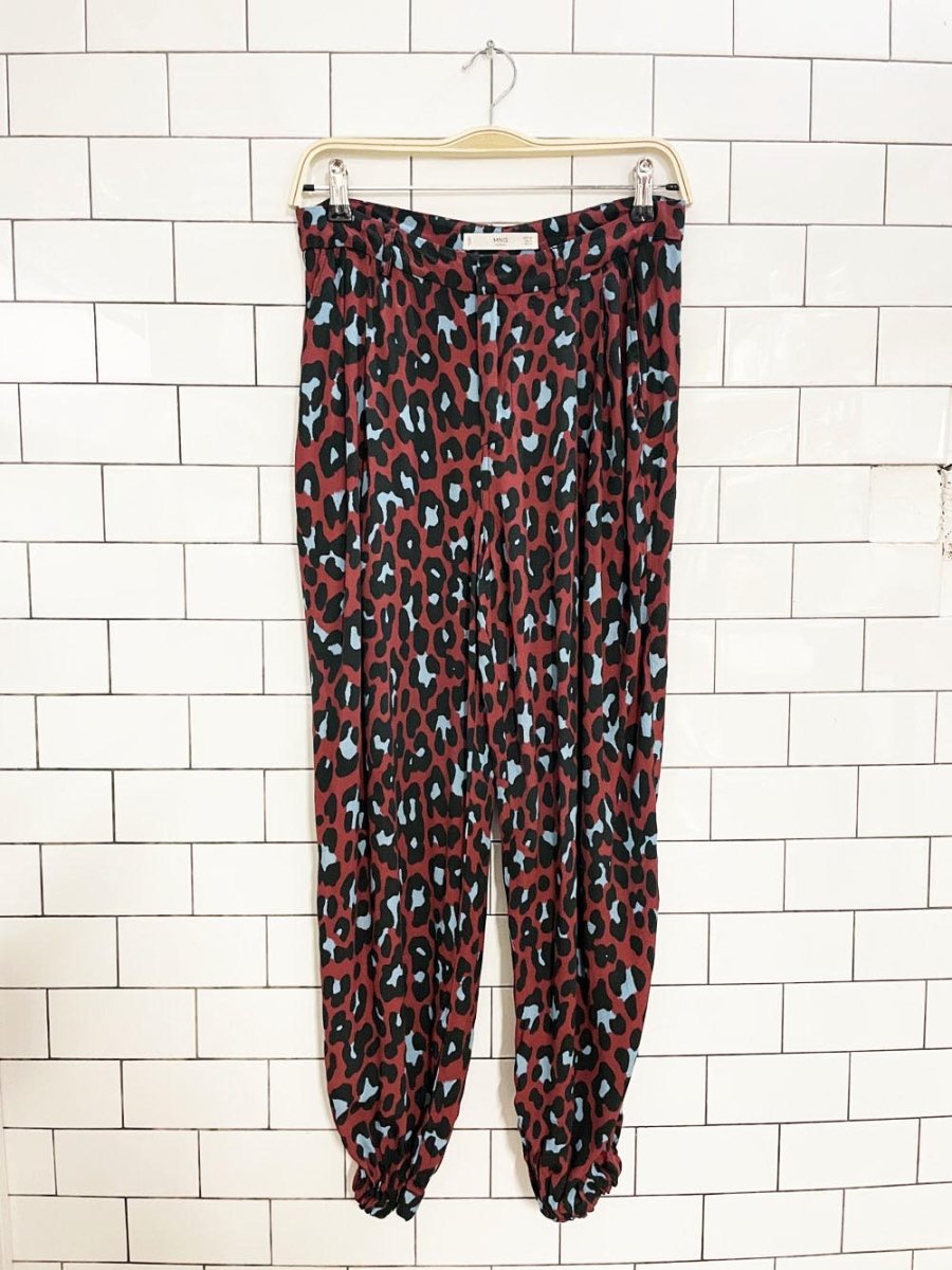 mango animal print pleated jogger trouser - good market thrift store