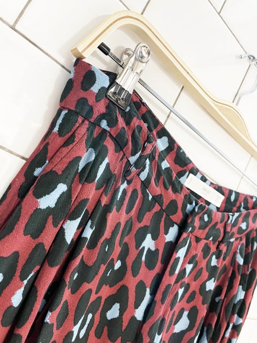mango animal print pleated jogger trouser - good market thrift store