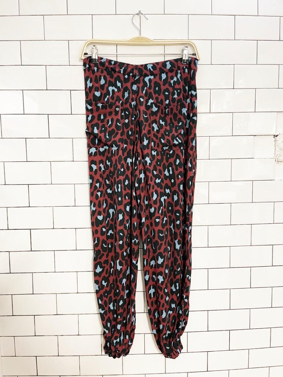 mango animal print pleated jogger trouser - good market thrift store