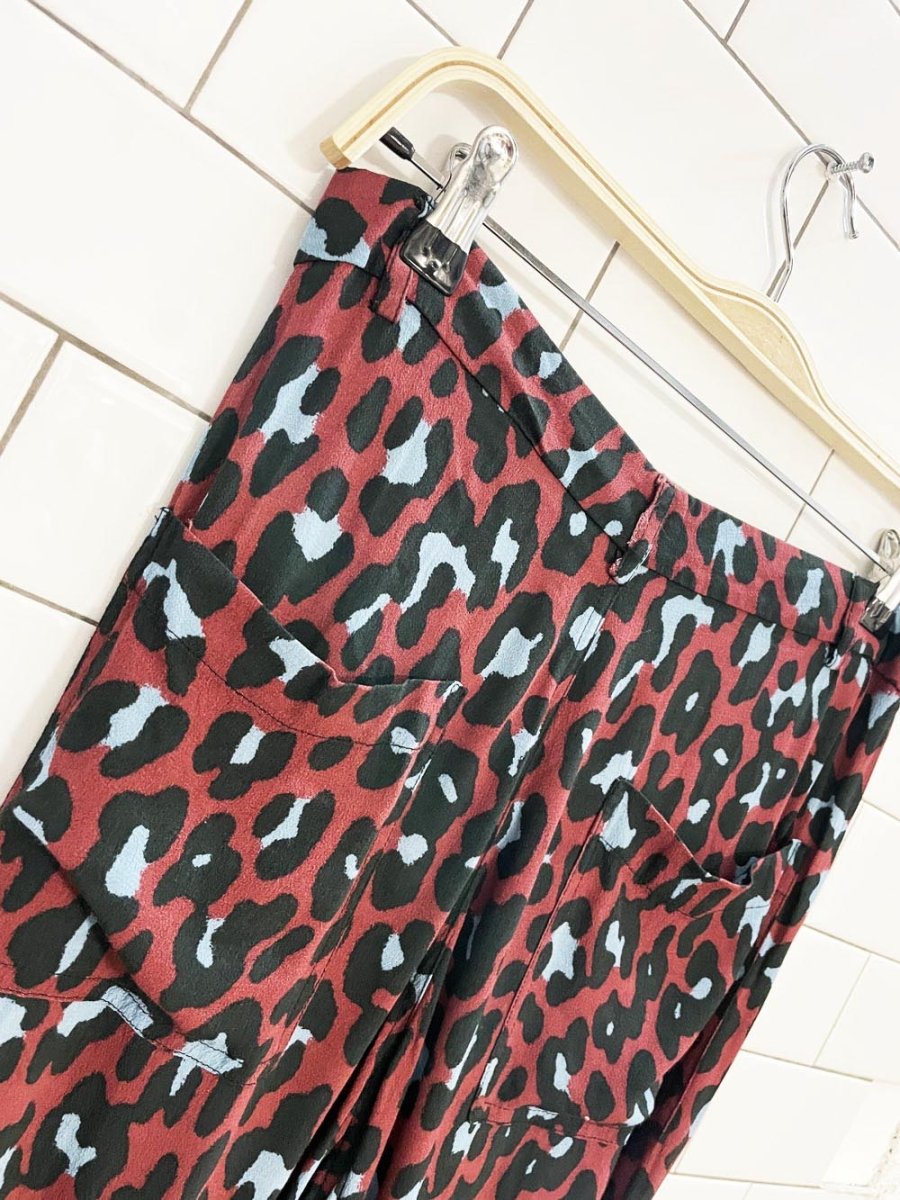 mango animal print pleated jogger trouser - good market thrift store