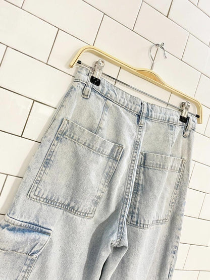 mango baggy leg panelled cargo jeans - good market thrift store