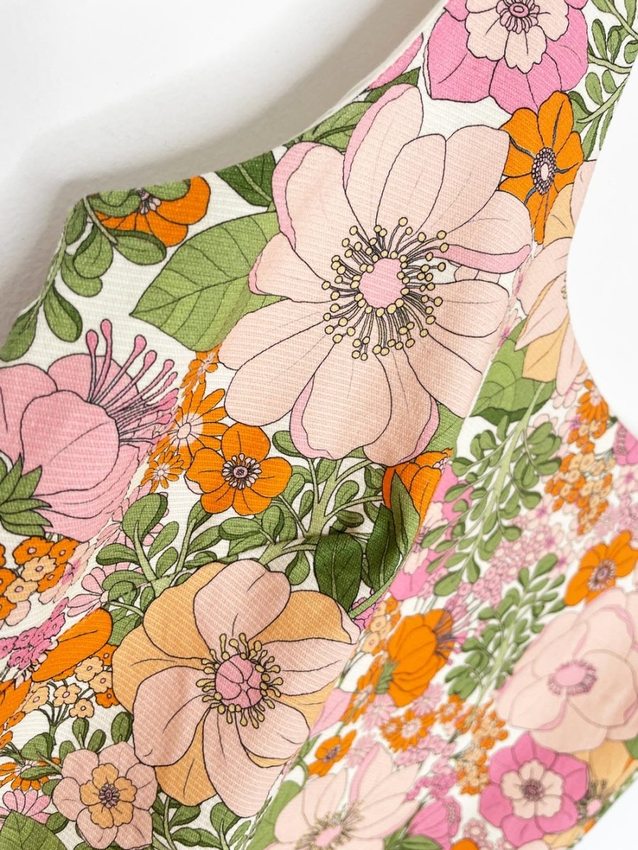 mango retro floral jumpsuit | belly - good market thrift store
