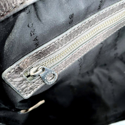 marc by marc jacobs gunmetal leather shoulder bag