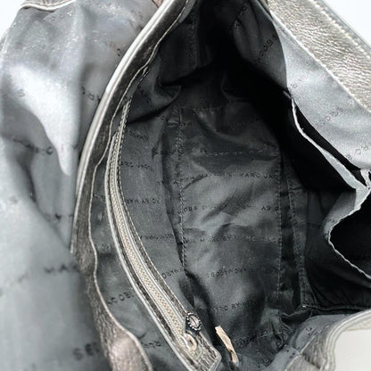 marc by marc jacobs gunmetal leather shoulder bag