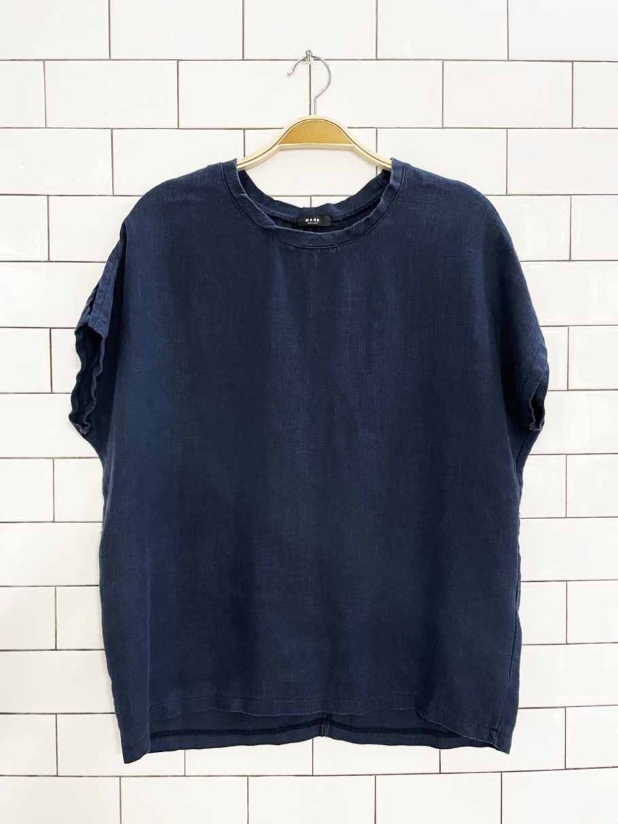 mare linen oversized relaxed boxy tee | made in Korea - good market thrift store