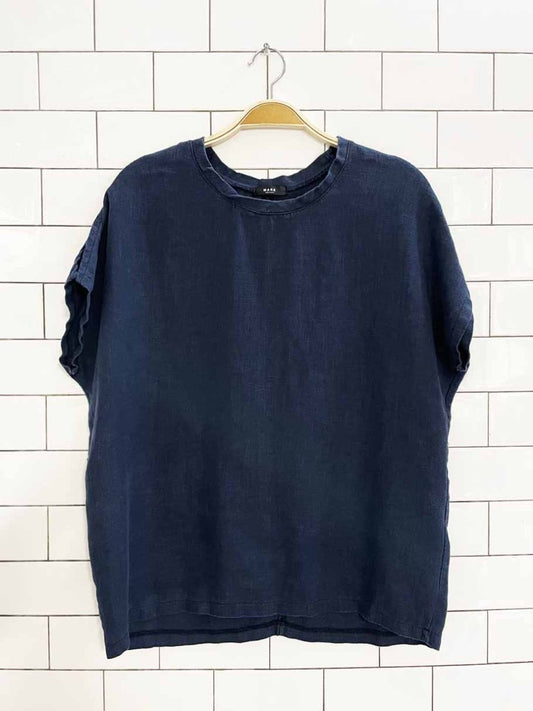 mare linen oversized relaxed boxy tee | made in Korea - good market thrift store