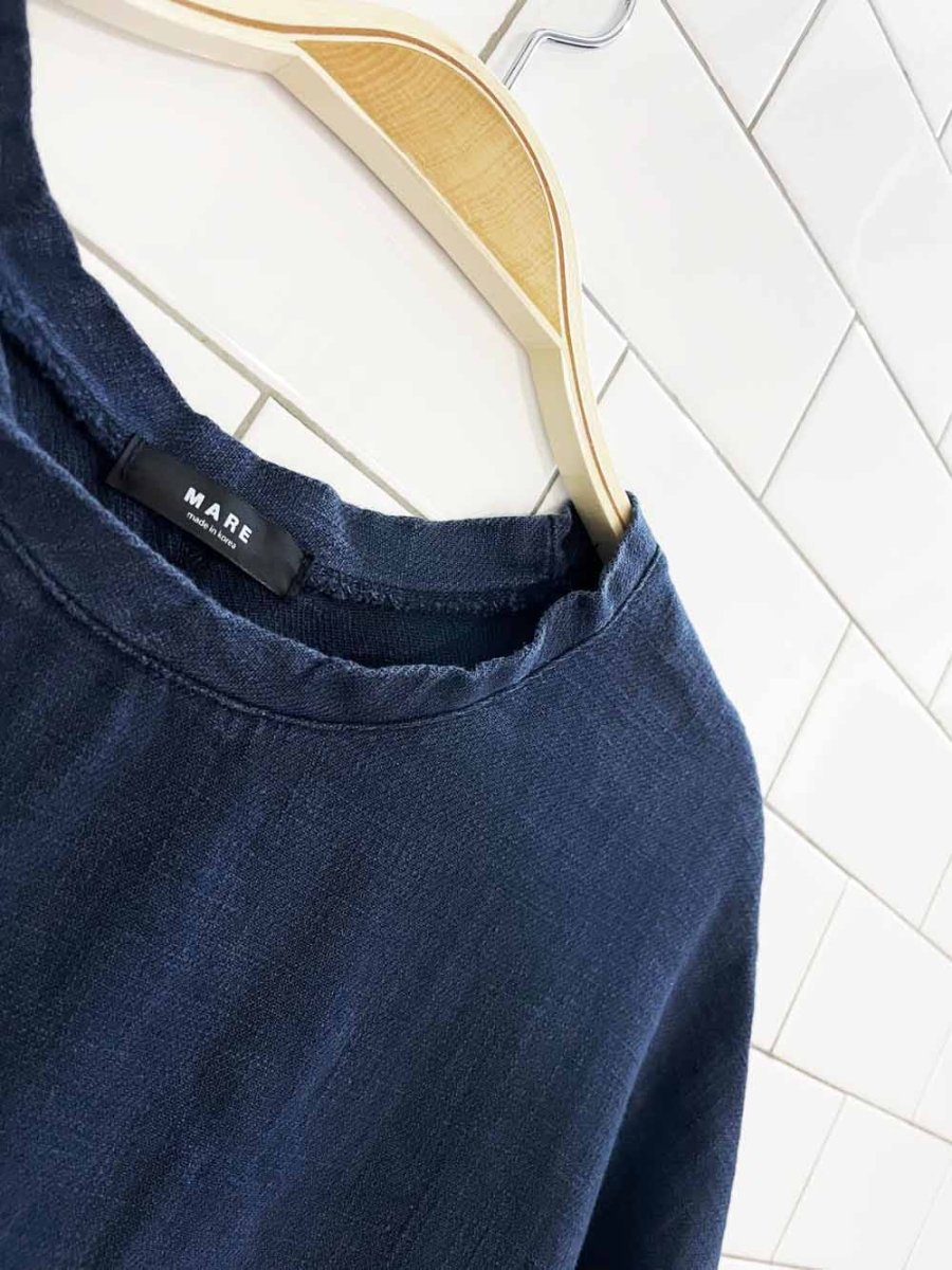 mare linen oversized relaxed boxy tee | made in Korea - good market thrift store