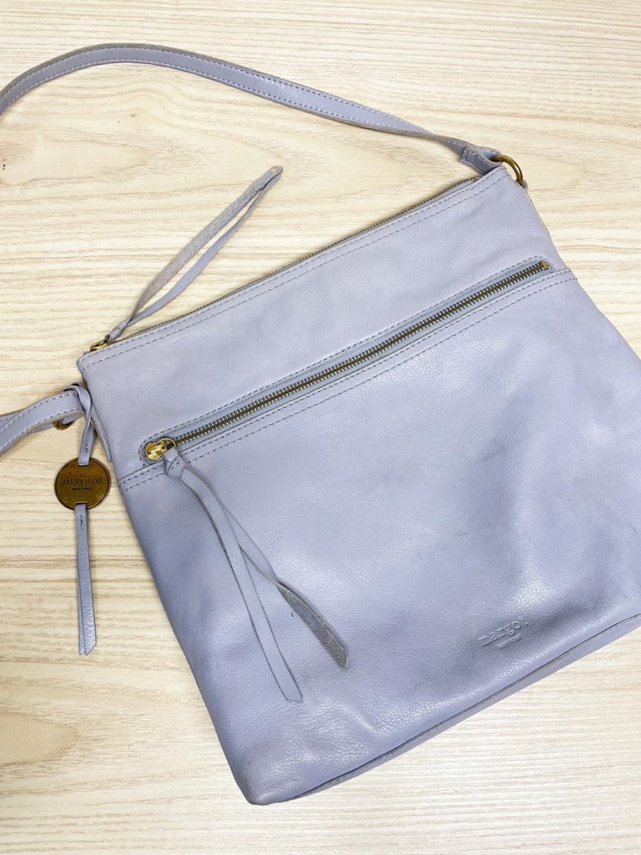 margot butter leather lilac crossbody bag - good market thrift store