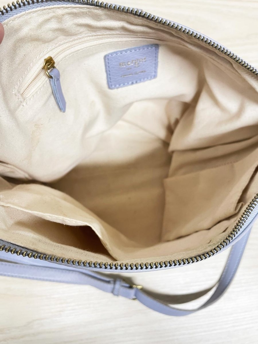 margot butter leather lilac crossbody bag - good market thrift store