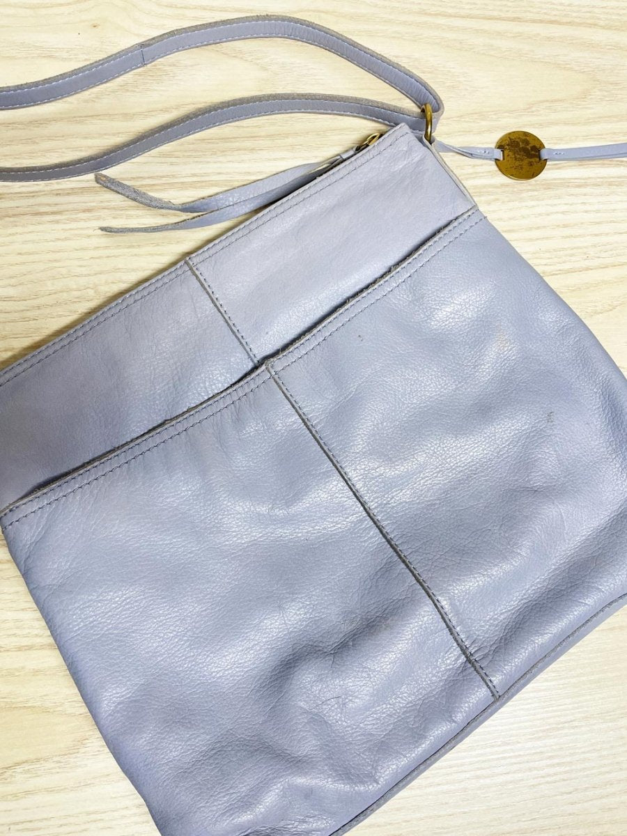 margot butter leather lilac crossbody bag - good market thrift store