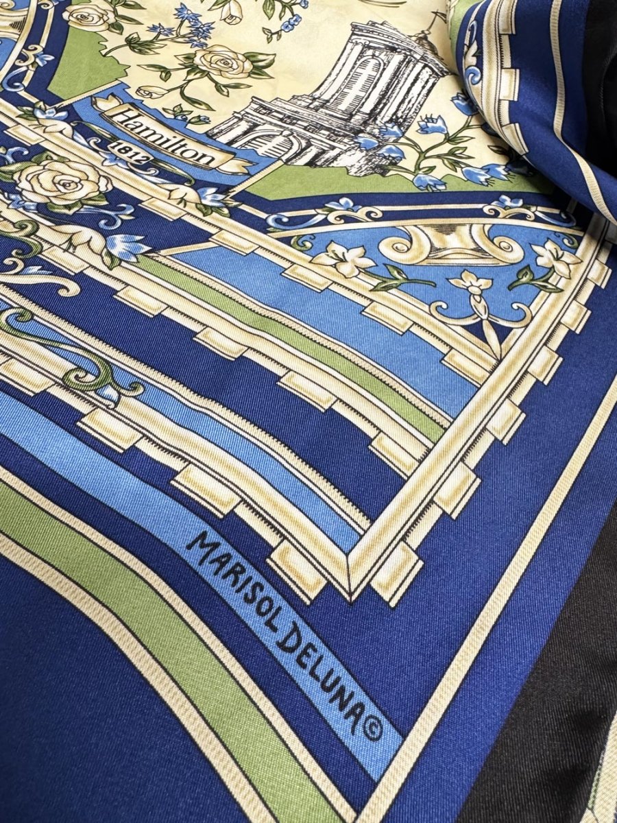 marisol deluna 100% silk scarf | hand-rolled edge - good market thrift store