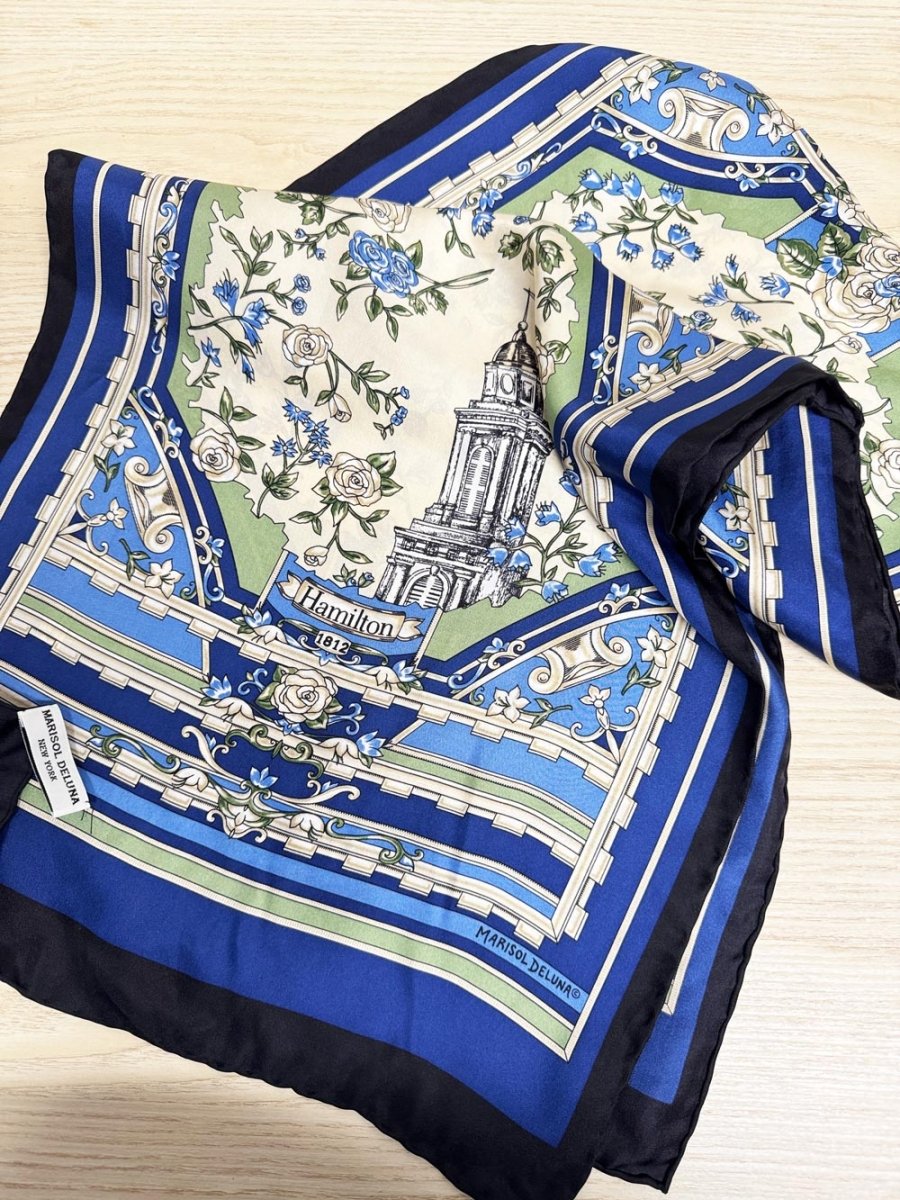 marisol deluna 100% silk scarf | hand-rolled edge - good market thrift store