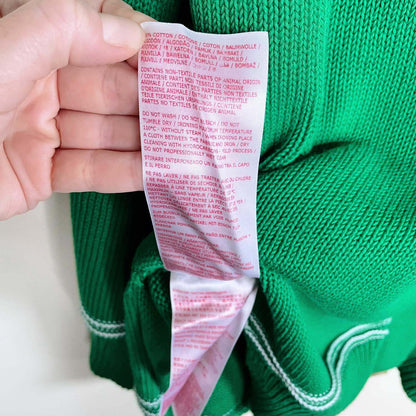 marni intarsia knit green logo cardigan - size 46 EU