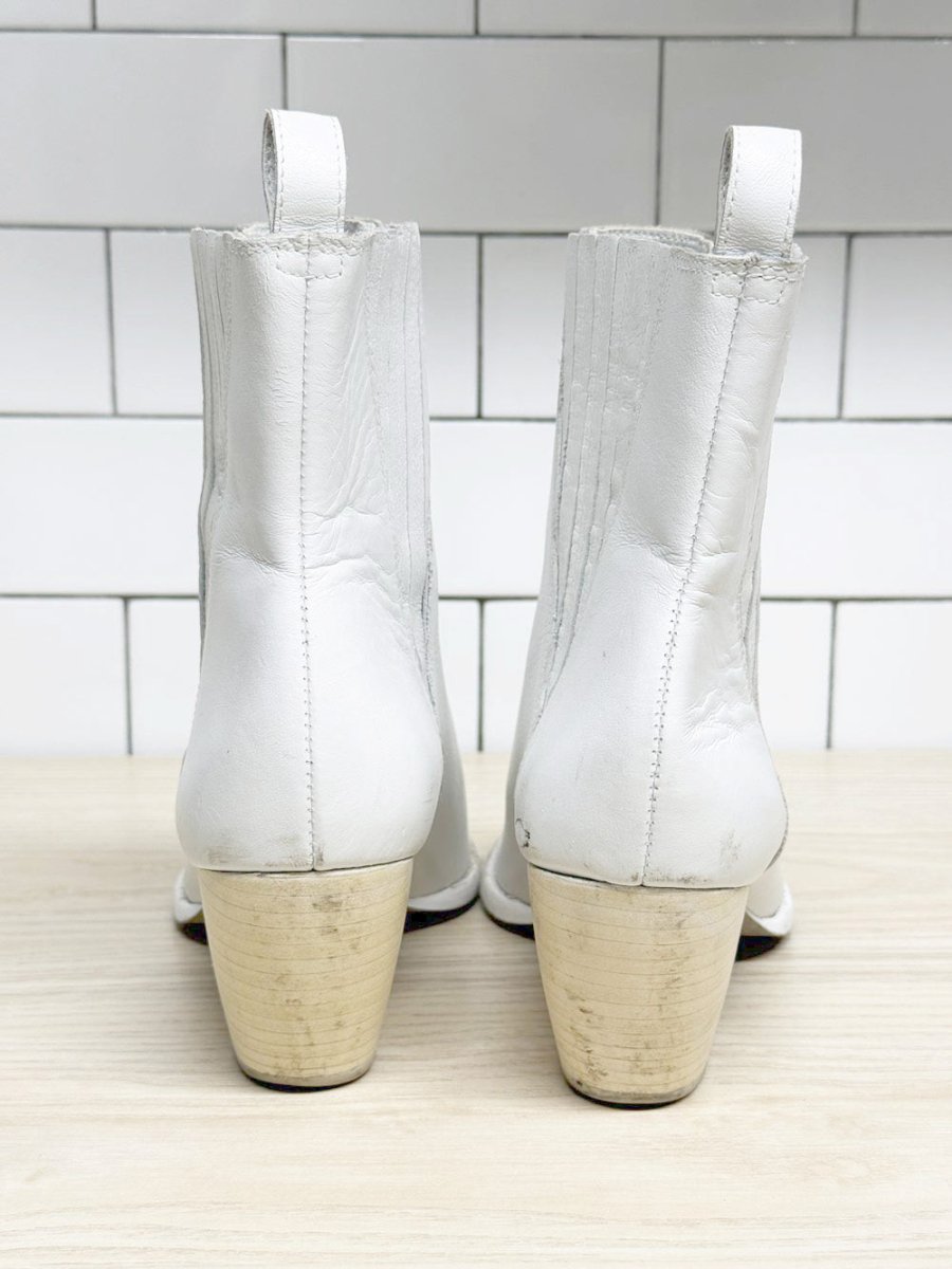 matisse elevation leather pointed toe heeled boot - good market thrift store