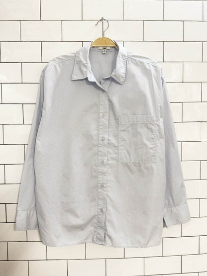 mavi box pleat oversized poplin cotton shirt - good market thrift store