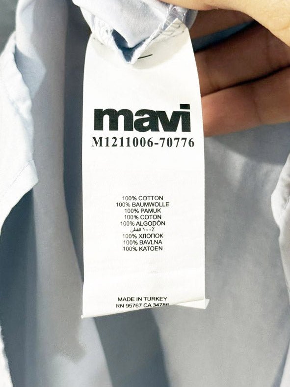 mavi box pleat oversized poplin cotton shirt - good market thrift store