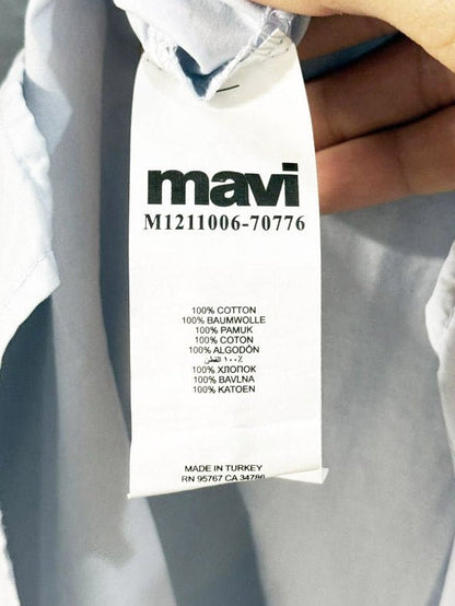 mavi box pleat oversized poplin cotton shirt - good market thrift store
