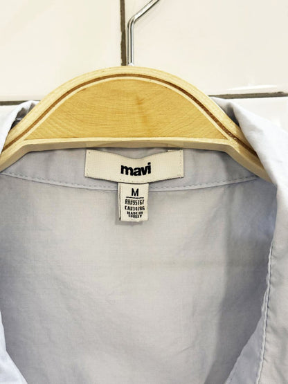 mavi box pleat oversized poplin cotton shirt - good market thrift store