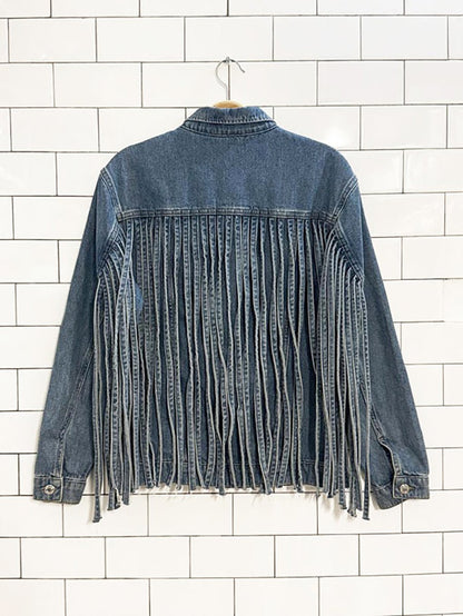 mavi gold western fringe denim rancher jacket - good market thrift store