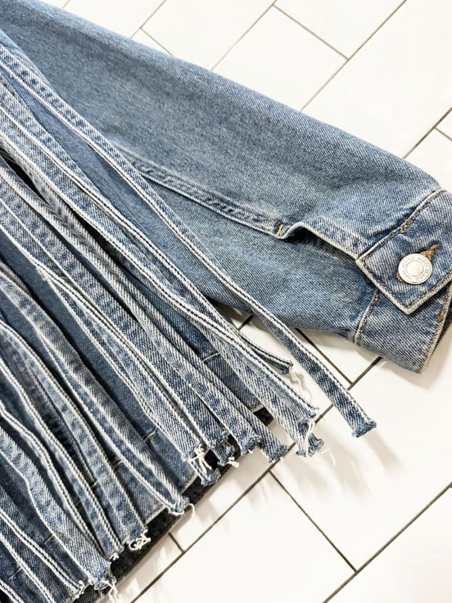 mavi gold western fringe denim rancher jacket - good market thrift store