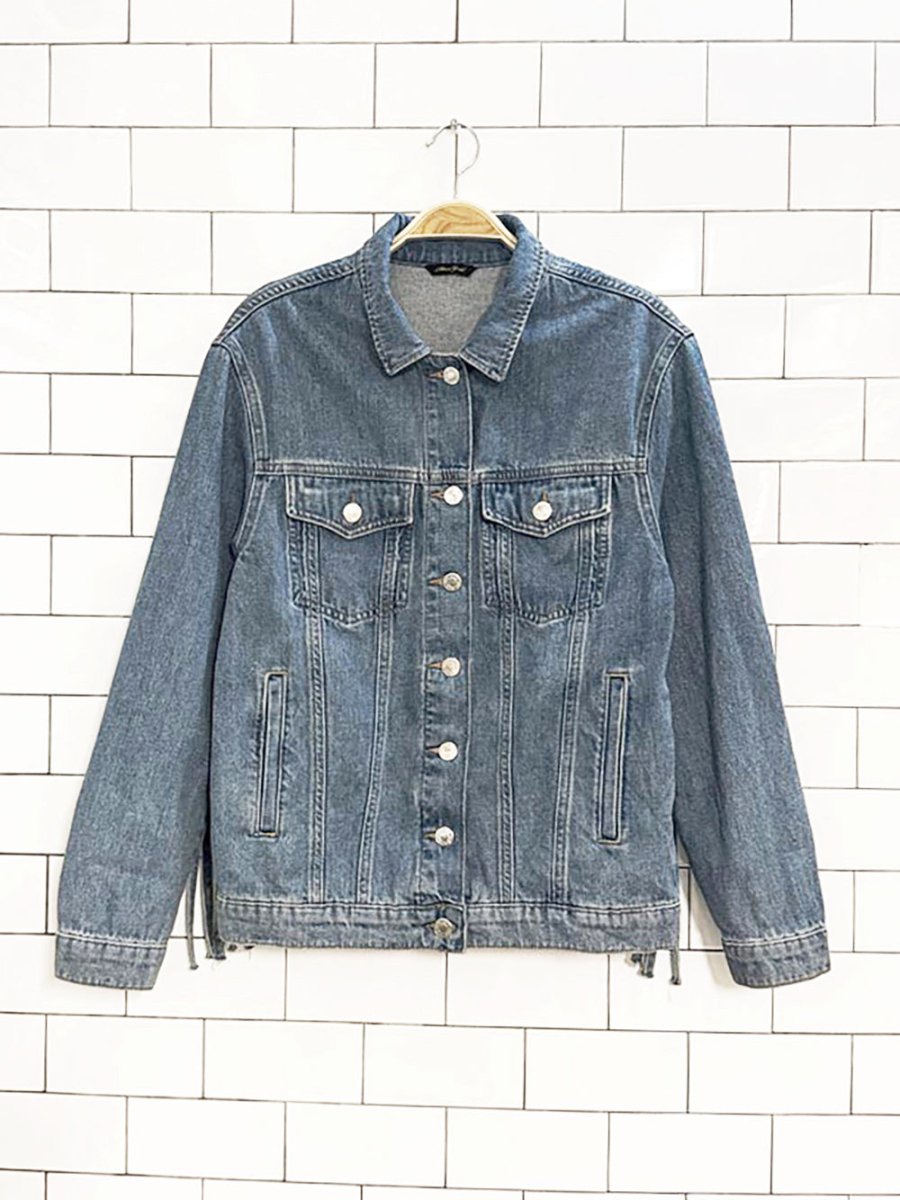 mavi gold western fringe denim rancher jacket - good market thrift store