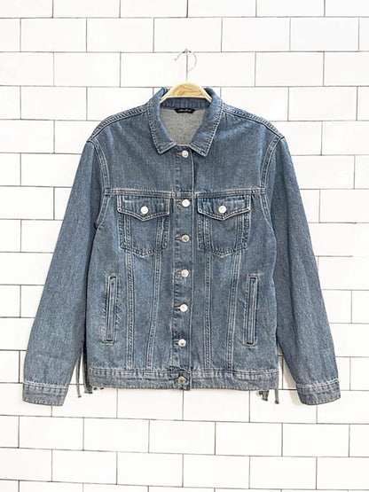 mavi gold western fringe denim rancher jacket - good market thrift store