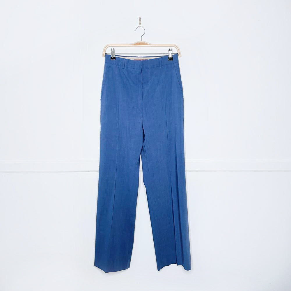 max mara studio high rise wool relaxed leg trouser
