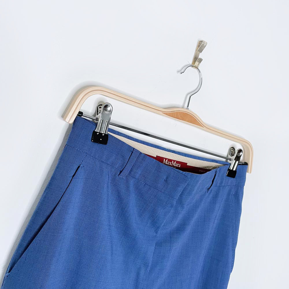 max mara studio high rise wool relaxed leg trouser